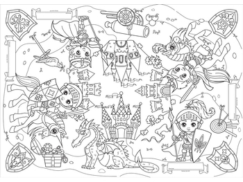 Лицарі. Розмальовуємо разом. МЕГА розфарбовка - Pampik - 3