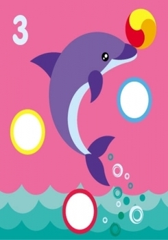 Мозаїка з наклейок. Для дітей від 3 років. Кружечки, рос. і укр. (220620) - Pampik - 3