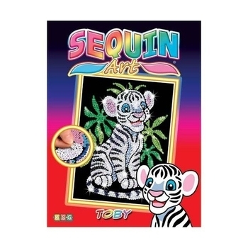 Набор для творчества Sequin Art Red Белый тигренок Тоби (S0A0906) - Pampik