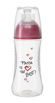 Бутылочка для кормления Bibi Natural Мой папа лучший, 2+, 260 мл (114651) - Pampik - 2