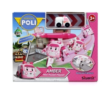 Игровой набор Robocar Poli Гараж и мини трансформер Эмбер (83363) - Pampik - 2