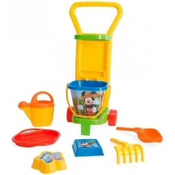 Набір для піску Wader Disney Міккі Маус, з візком, жовтий з червоним (77470) - Pampik