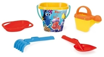 Набор для песка Wader В поисках Дори, 5 элементов, желтый с красным (78241) - Pampik