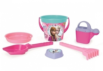 Набор для песка Wader Disney Холодное сердце, 6 элементов, сиреневый с желтым (77937) - Pampik