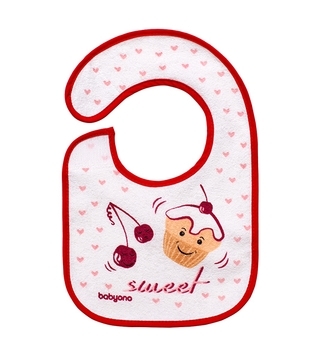 Нагрудник махровый BabyOno Eat and I Grow Пирожное (831) - Pampik