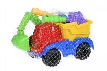 Набір для гри з піском Same Toy Екскаватор, червоний (HY-1810WUt-1) - Pampik - 4