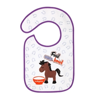 Нагрудник махровый BabyOno Flavour Explorer, фиолетовый (832) - Pampik