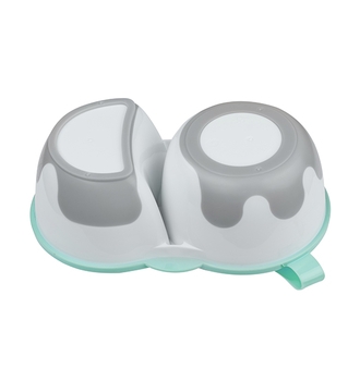 Тарелка двухсекционная BabyOno, с ложкой, мятный (1067) - Pampik - 4