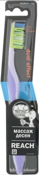 Зубная щетка Reach Dual Effect средняя, фиолетовый - Pampik