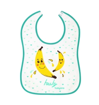 Нагрудник махровый BabyOno Can Almost Eat Myself, бирюзовый (833) - Pampik