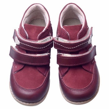 Черевики Theo Leo для дівчаток, нубук, р.18, бордовий (262_18) - Pampik - 3