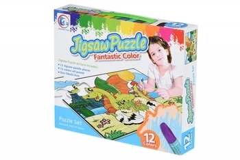 Пазл-раскраска Same Toy Семья драконов, 12 элементов (2162Ut) - Pampik