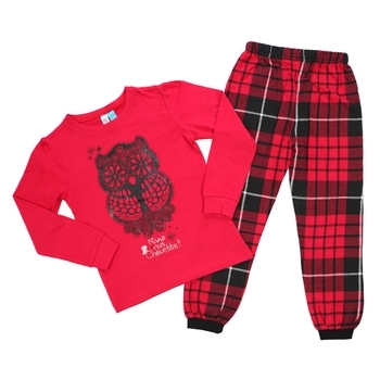 Піжама Nano Сова, трикотаж, р.92, червоний (F14P20 2) - Pampik