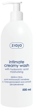Кремовое средство для интимной гигиены Ziaja с гиалуроновой кислотой, 500 мл - Pampik