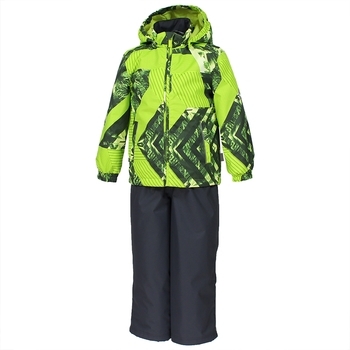Термокомплект Huppa Yoko 1, р.110, салатовий з хакі (41190114-82347) - Pampik