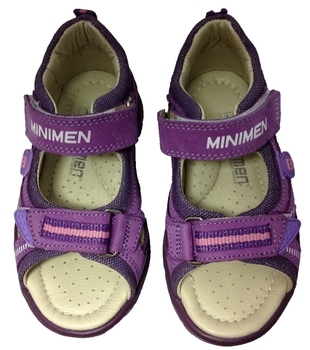 Сандалии Minimen 79Fiolet, кожа, р.25, фиолетовый (624038111) - Pampik - 4
