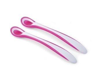 Набір термоложок Nuvita Easy Eating, рожевий, 2 шт. (NV8485Pink) - Pampik