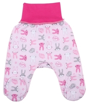 Повзунки Baby Veres Hello Bunny, інтерлок, р.62, рожевий (104.44.62) - Pampik