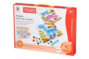Мозаїка Same Toy Colourful designs Динозаври, 420 елементів (5993-1Ut) - Pampik