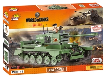 

Конструктор Cobi Word Of Tanks A34 Комета, 530 деталей (COBI-3014