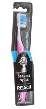Зубная щетка Reach Stay White средняя, розовый - Pampik