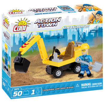 

Конструктор Cobi Action Town Мини-экскаватор, 50 деталей (COBI-1671