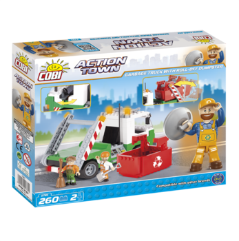 

Конструктор Cobi Action Town Мусоровоз c контейнером, 260 деталей (COBI-1781)