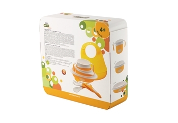 Набор детской посуды Baby Team с нагрудником (6090) - Pampik - 12