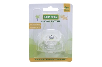 Пустушка силіконова ортодонтична Baby Team Зебра, 6+ (3102) - Pampik - 3