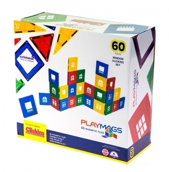 Магнітний конструктор Playmags, 60 елементів (PM169) - Pampik - 4