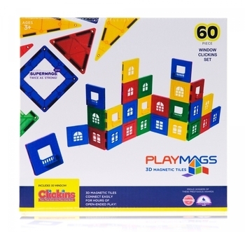 Магнітний конструктор Playmags, 60 елементів (PM169) - Pampik - 6