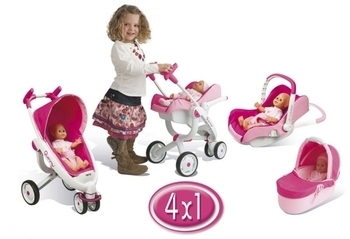 

Игрушечная трехколесная коляска 4 в 1 Smoby Maxi-Cosi (550389)