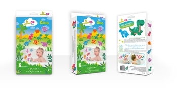 Набір для купання Kinderenok Fixi Діно, 6 шт. (050917) - Pampik - 8