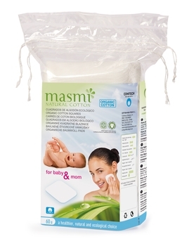 Ватные диски Masmi, квадратные, 60 шт. - Pampik