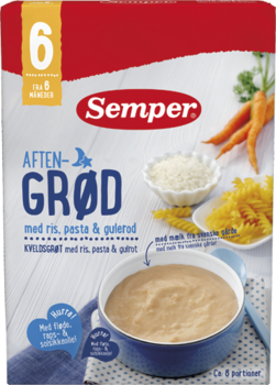 Вечірній пудинг Semper, з морквою і макаронами, 6+ міс., 250 г - Pampik