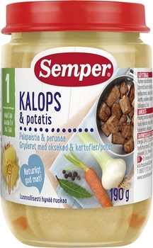 Пюре Semper Тушкована яловичина з картоплею, 190 г - Pampik