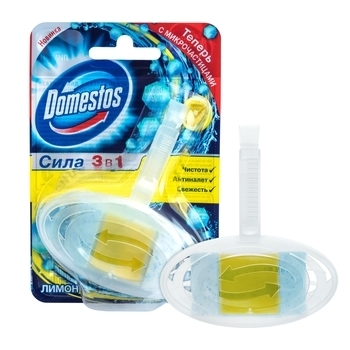 Туалетний блок для унітаза Domestos Лимон, 40 г - Pampik - 3