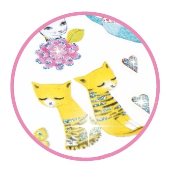 Набір наклейок Djeco Кішки з блискітками (DJ09775) - Pampik - 2