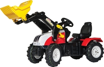 Педальний трактор Rolly Toys Rolly Farmtrac Steyr 6240 CVT, червоний з жовтим (46331) - Pampik