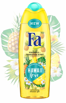 Гель для душа Fa Ритмы островов Hawaii Love аромат ананаса и цветов франжипани, 250 мл - Pampik