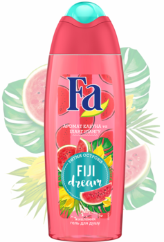 Гель для душа Fa Ритмы островов Fiji Dream аромат арбуза и иланг-иланга, 250 мл - Pampik