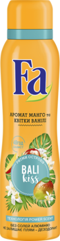 Дезодорант-аэрозоль Fa Ритмы островов Bali Kiss аромат манго и цветка ванили, 150 мл - Pampik