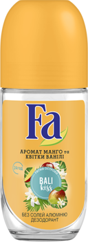 Дезодорант роликовий Fa Ритми островів Bali Kiss аромат манго та квітки ванілі, 50 мл - Pampik