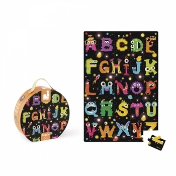 Пазли Janod Алфавіт Монстри, підлогові, англ. мова, 50 елементів (J02799) - Pampik - 3
