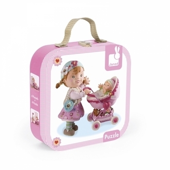 Пазли Janod Лілу грає з ляльками, 4 в 1, 43 елемента (J02881) - Pampik