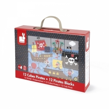 Кубики Janod Пірати, 6 шт. (J02984) - Pampik - 3