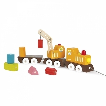 Іграшка-каталка Janod Поїзд (J08089) - Pampik - 2