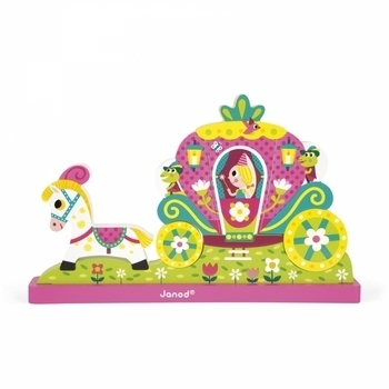 Пазли на магніті Janod Принцеса, 9 елементів (J08026) - Pampik - 2