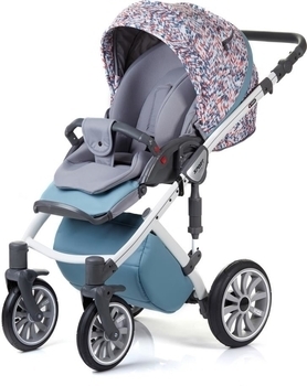 Універсальна коляска 2 в 1 Anex Sport, білий з блакитним (19637) - Pampik - 4