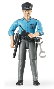 Фигурка полисмена Bruder, с аксессуарами, 11 см (60050) - Pampik